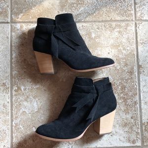 Free People Black Heel Booties